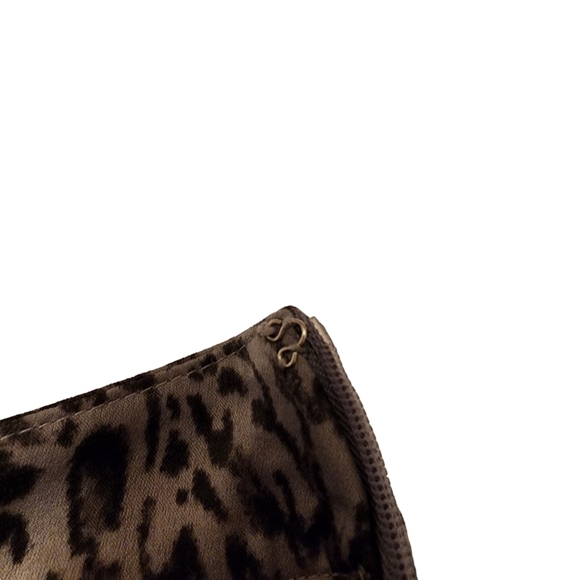 Gray Leopard Print Mini Skirt L - Picture 4 of 8